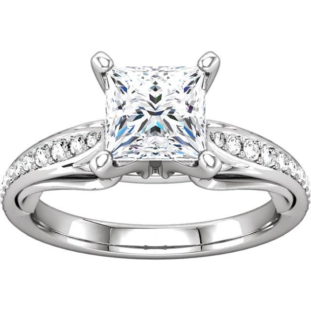 High Quality Unique Solitaire Ring White Gold Diamond