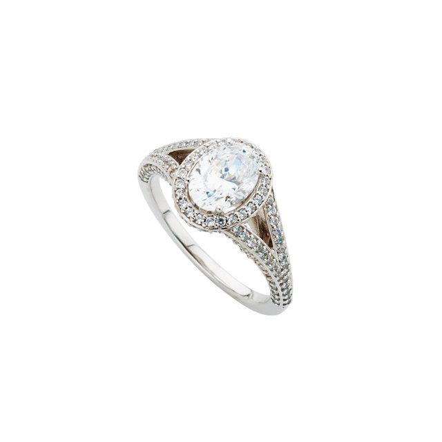 2.35 Ct.Oval Center Diamond Wedding Anniversary Ring Halo Halo Ring