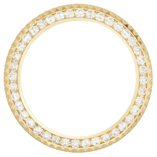 44 Mm Yellow Gold 14K Custom VVS1 Mined Natural Real Diamond ( Not Lab Grown ) Bezel To Fit Rolex Day Date Watch 6 Ct.