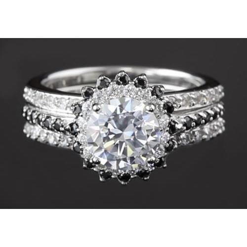 natural round diamond 4.50ct ring front view