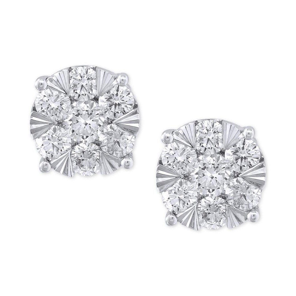 4.60 Ct Round Cut Sparkling Diamonds Ladies Stud Earring White Gold Stud Earrings