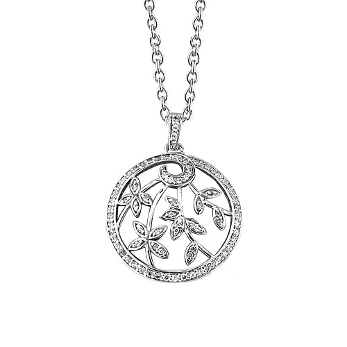 4 Carats Round Cut Real Natural Earth Mined Diamonds Pendant Necklace White Gold 14K New