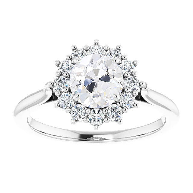 4 Carats Women's Halo Ring