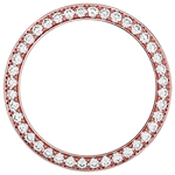 4 Ct Round Diamond Bezel To Fit Datejust Men's 36 Mm Watch Rose Gold