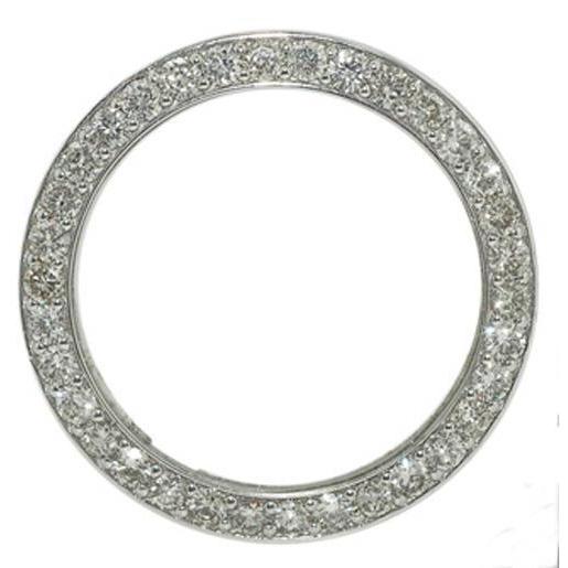 5 Carats Diamond Custom Bezel To Fit Rolex Date Just Or Date Watch Watch Bezel