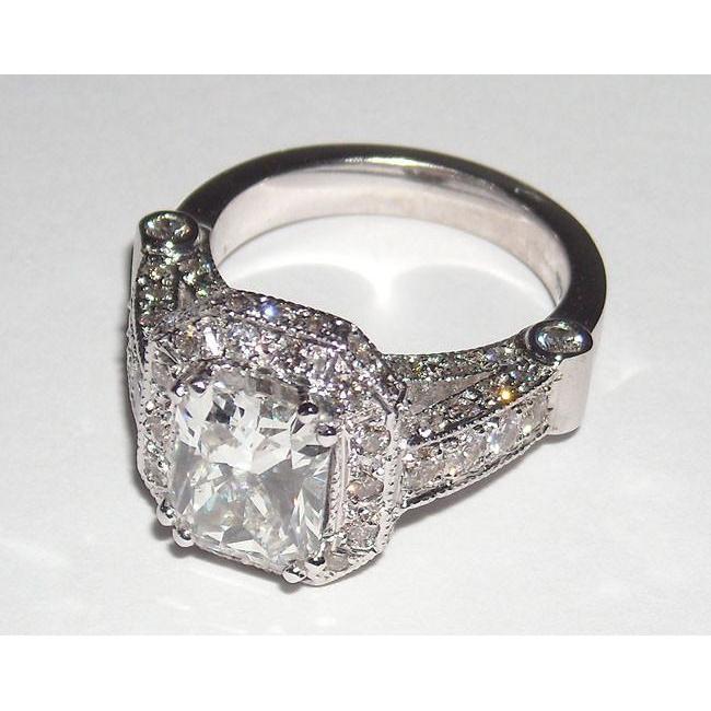 5.01 Carat Radiant Cut Jewelry Diamond Beautiful Halo Engagement Ring New Halo Ring