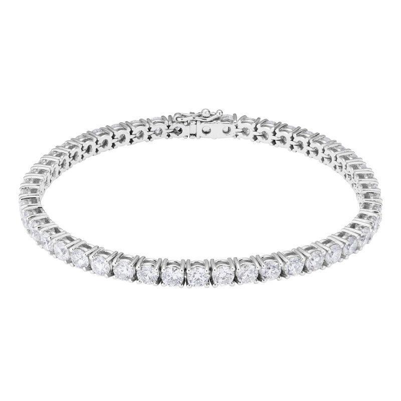 5.25 Carats Brilliant Cut Diamonds Tennis Bracelet White Gold 14K Tennis Bracelet