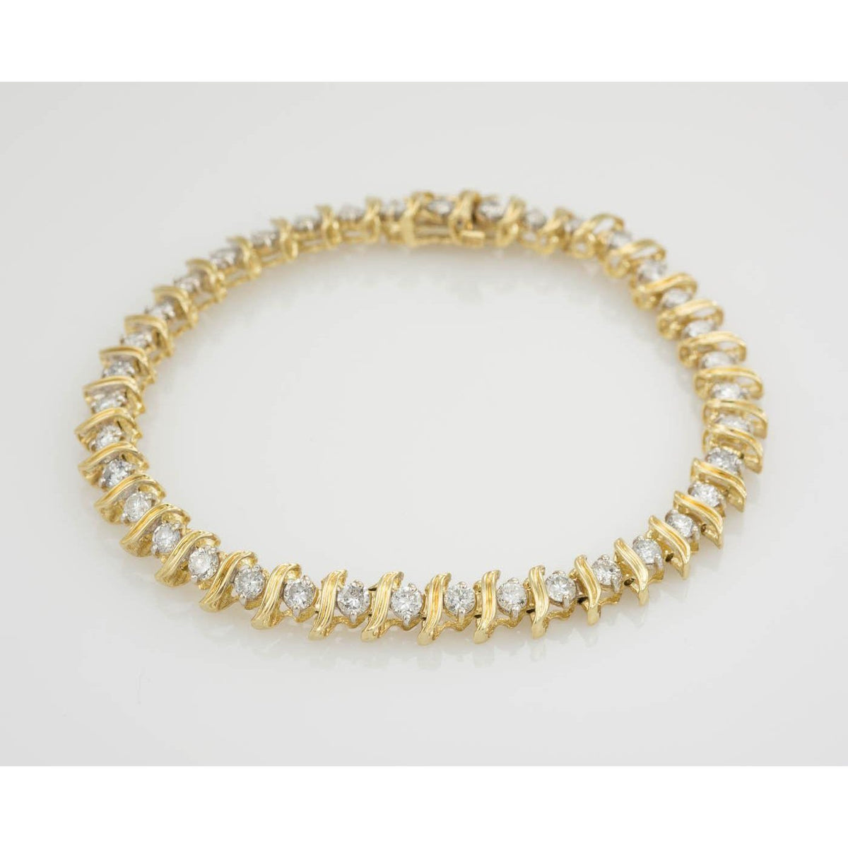 6 Ct Round Cut Diamond Tennis Bracelet Yellow Gold 14K New Jewelry Tennis Bracelet