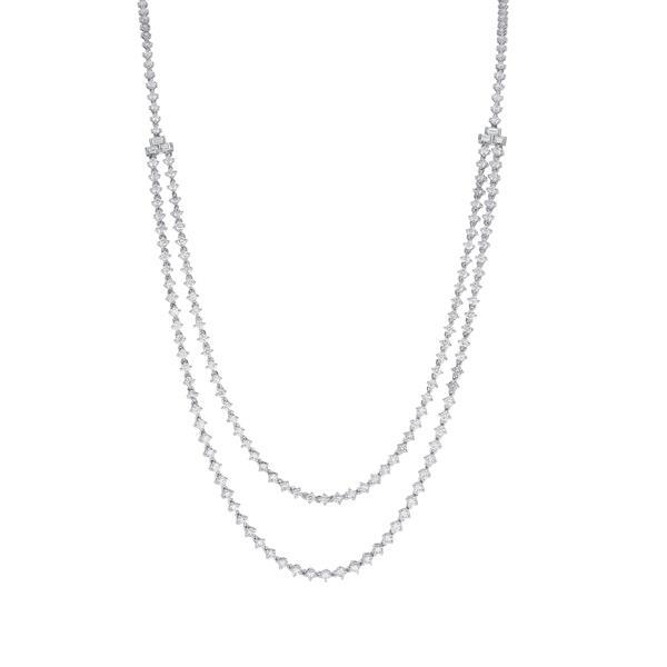 5.50 Ct Brilliant Cut Diamonds Ladies Chain Necklace White Gold 14K Chains Necklace