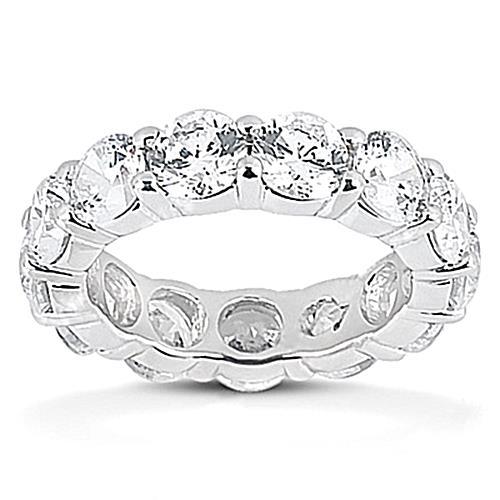 5.85 Ct. E Vvs1 Diamonds Eternity Wedding Ring Band Gold Eternity Band