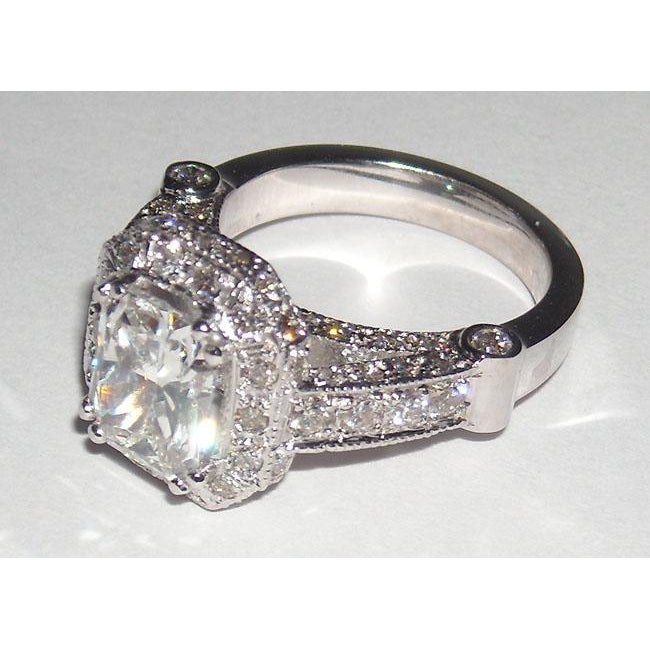 8.51 Carat Diamond Ring Band Set Radiant Cut