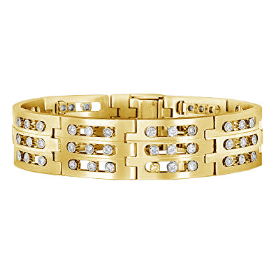 natural round diamond 6ct bracelet side angle