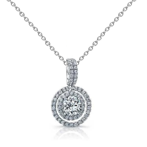 2.07 Ct Round Brilliant Cut Lab Grown Diamonds Pendant Necklace