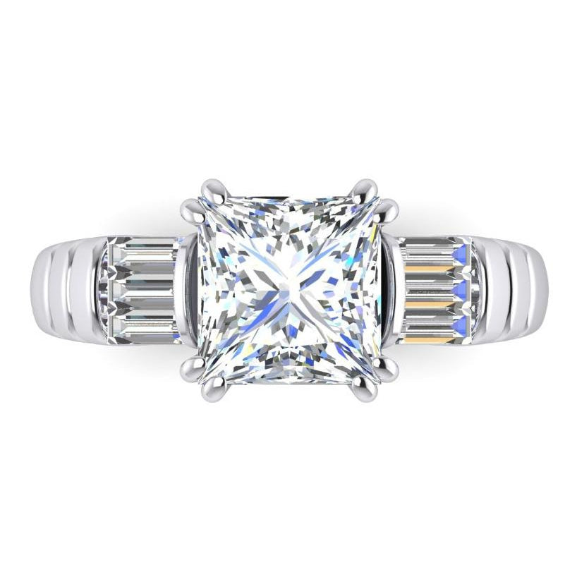 Big Diamond Ring 4.50 Ct. Diamond Stone Gold Engagement Ring