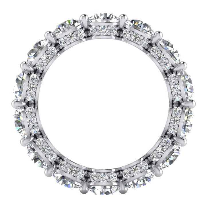 natural round diamond 9.50ct band top view