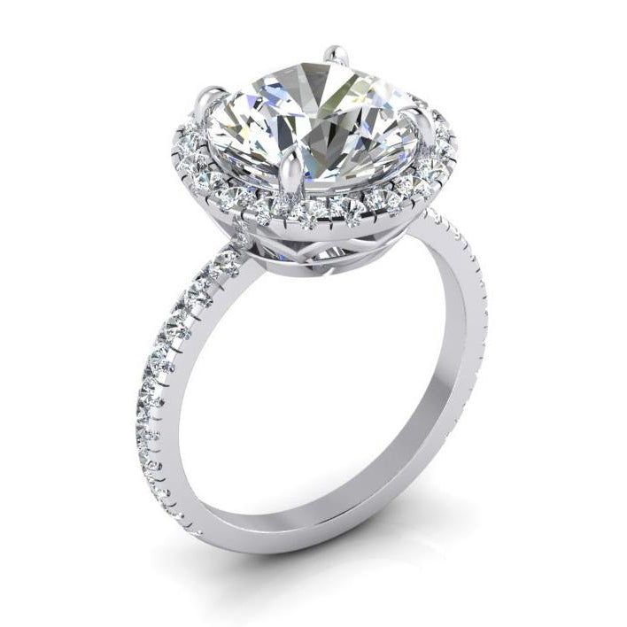 4.50 Carats Round Diamond Anniversary Ring