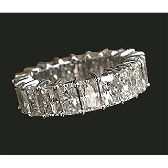 7.35 Ct. Radiant Cut Diamond Eternity Engagement Band Gold Eternity Band