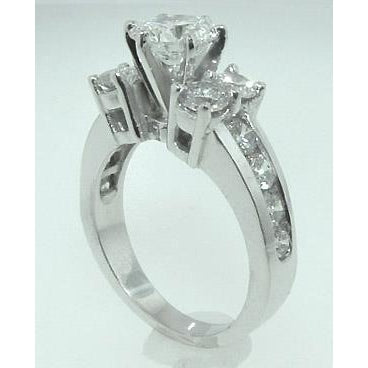 Ring with Accents White Gold Diamond