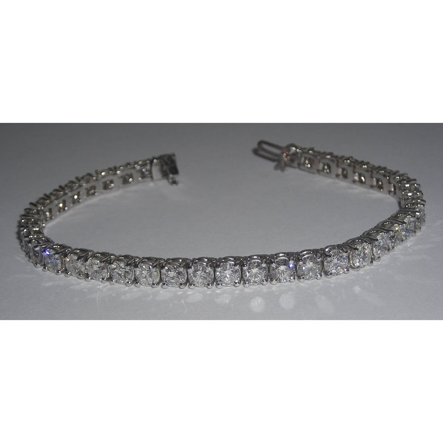 9.50 Carats Real Lab Grown Diamond Tennis Bracelet Vs Jewelry Solid WG