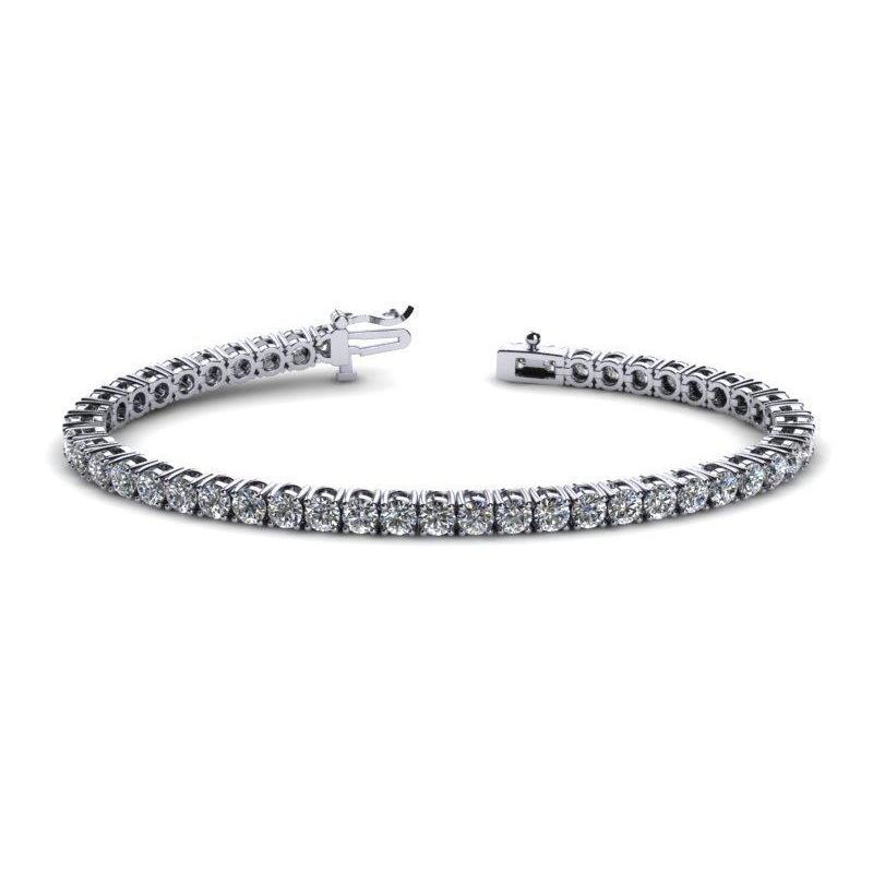 9.60 Carats Women Lab Grown Diamonds Tennis Bracelet White Gold