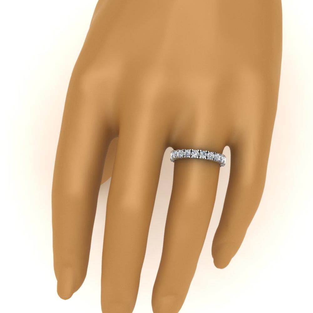 4.20 Ct Women Round Diamond Eternity Band Ring Solid Eternity Band