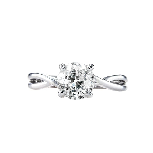 Lady’s Fancy Wedding Engagement White Gold Diamond Solitaire Ring