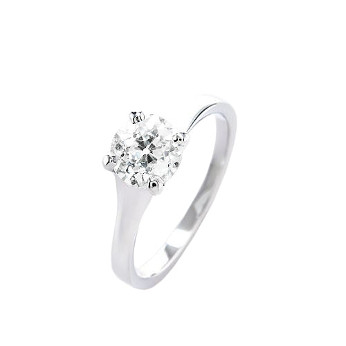 Lady’s Fancy Wedding Engagement White Gold Diamond Solitaire Ring