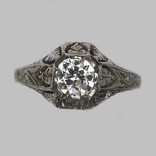 Art Nouveau Jewelry New Women Solitaire Old Cut Diamond Ring