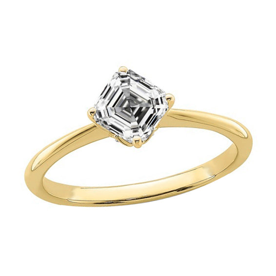 Diamond Solitaire Ring Yellow Gold Women’s Jewelry