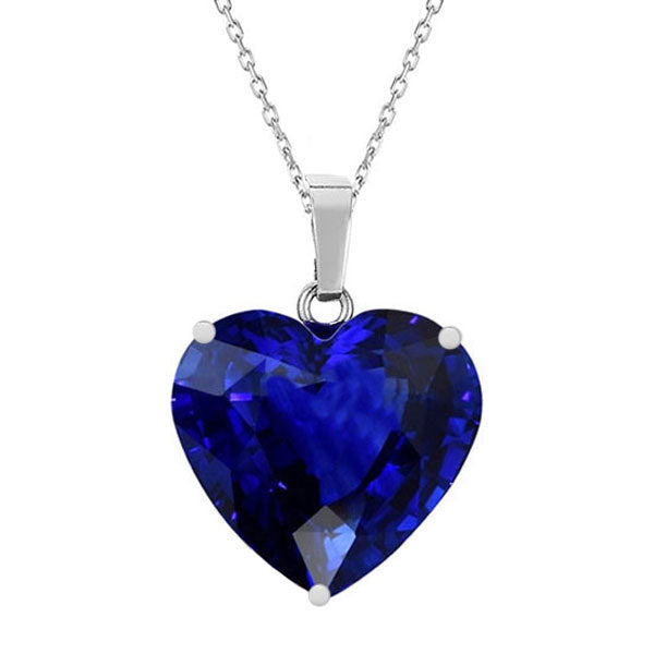 Blue Sapphire Solitaire Pendant Gold Jewelry