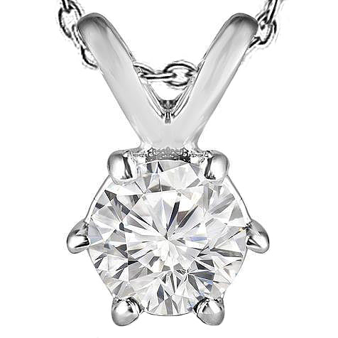 Brilliant Cut 2.00 Carat Solitaire GIA Certified Lab Grown Diamond Pendant Necklace Gold 14K