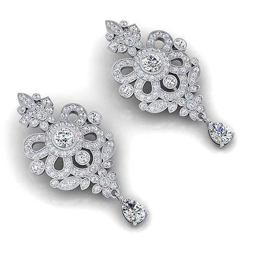 Celebrity Earrings Diamond Chandelier