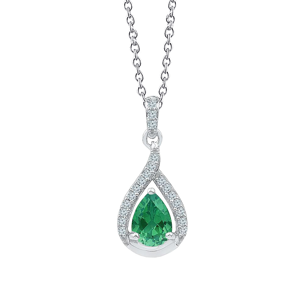 Colombian Green Emerald Natural Earth Mined Diamond Gemstone Pendant Necklace 4.60 Ct
