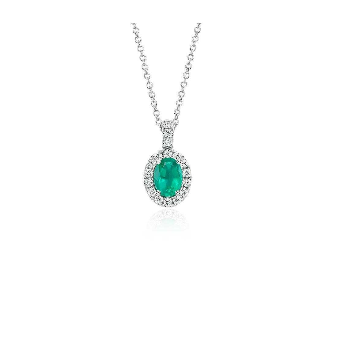 Colombian Green Emerald & Natural Earth Mined Diamond Gemstone Pendant With Chain 6.50 Carats