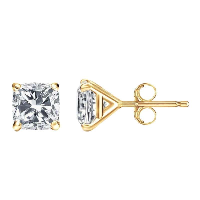 Lady’s Brilliant Engagement White Gold Diamond Stud Earring