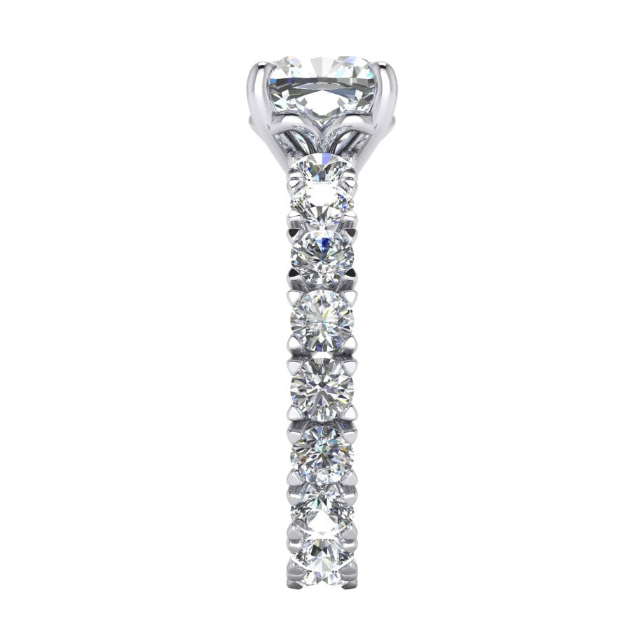 Cushion Anniversary Band Ring 4 Ct. Gold Ladies Jewelry