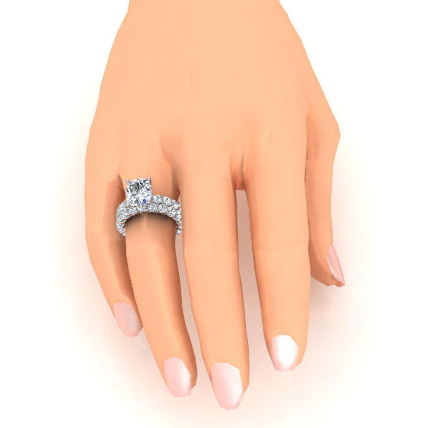 Women's Cushion Diamond Ring Set