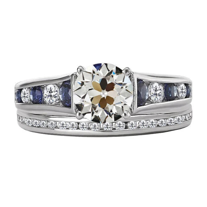 natural round diamond 2ct ring front view