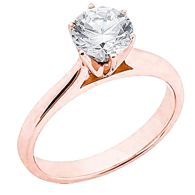 Rose Gold New Lady’s High Quality Sparkling Unique Solitaire iamond Ring