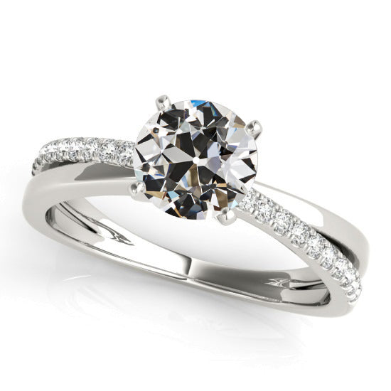 Sparkling Diamond Anniversary Ring Round Old Miner