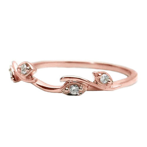 natural round diamond 0.20ct band front view