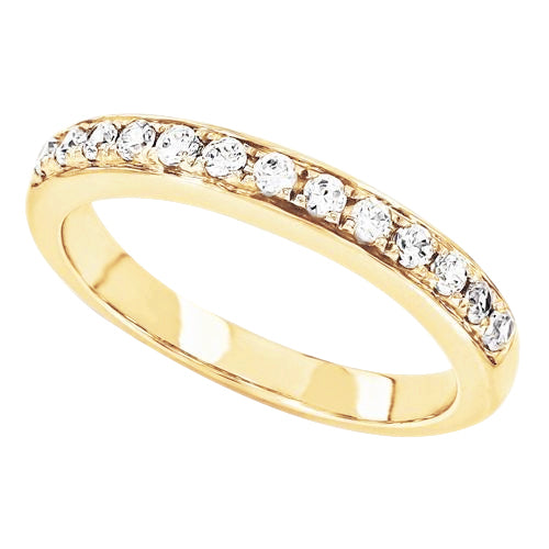 Natural Earth Mined Diamond Band 0.65 Carats Yellow Gold 14K New Jewelry