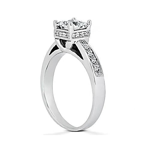 natural round diamond 1.50ct ring side angle