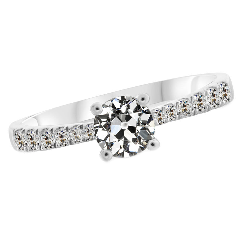 natural round diamond 2.50ct ring front view