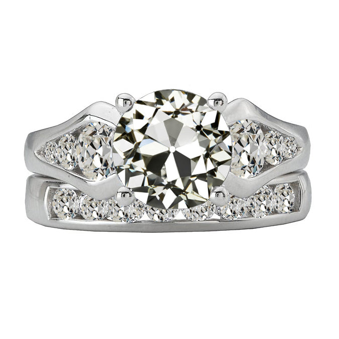 Diamond Engagement Ring Set Old Miner Channel Set