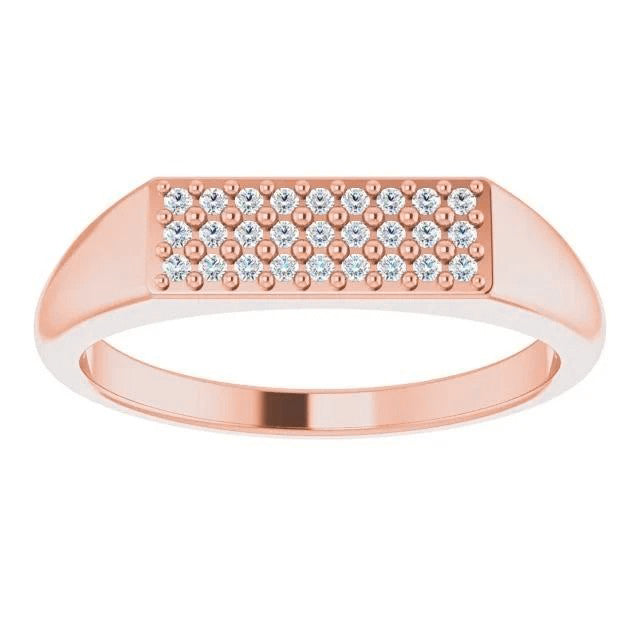 natural round diamond 0.50ct band front view