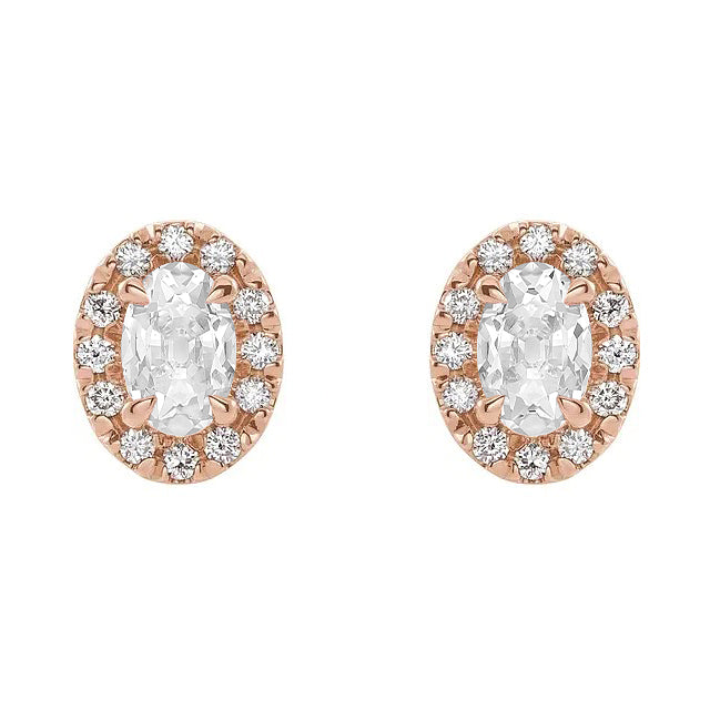 natural round diamond 6.50ct earring front view