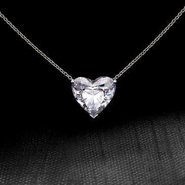 Natural Earth Mined Diamond Heart Necklace – - Main Image
