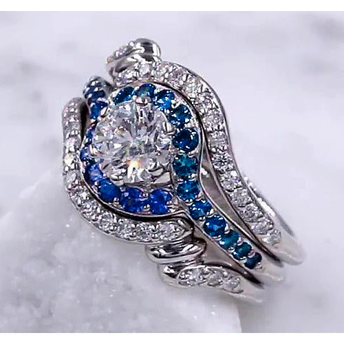natural round diamond 3.50ct ring side angle