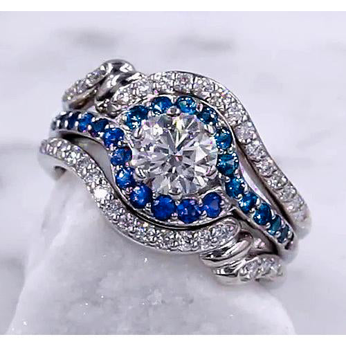 natural round diamond 3.50ct ring front view